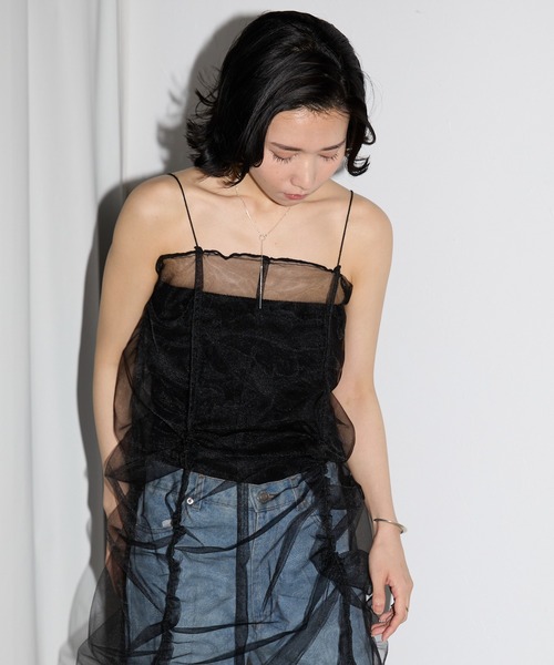 leimn（レイムン）の「ドロストチュールワンピ（Tシャツ/カットソー・レディース・ピンク/ブラック・M）」の3枚目の写真