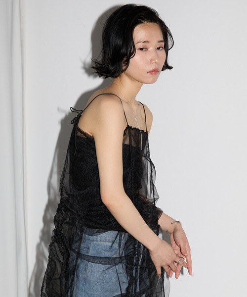 leimn（レイムン）の「ドロストチュールワンピ（Tシャツ/カットソー・レディース・ピンク/ブラック・M）」の5枚目の写真