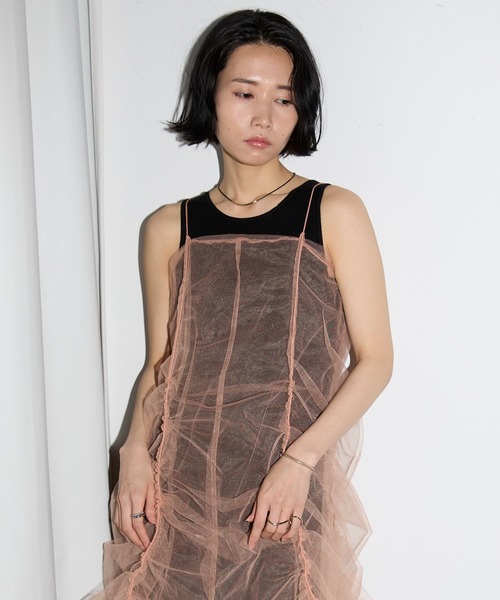 leimn（レイムン）の「ドロストチュールワンピ（Tシャツ/カットソー・レディース・ピンク/ブラック・M）」の17枚目の写真