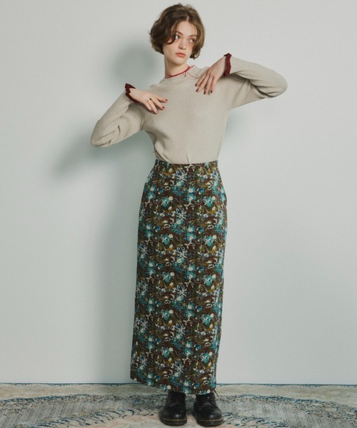 Unitage（ユニテージ）の「※入荷禁止※配色クルーネックリブニット（ニット/セーター・レディース・ダークグリーン/ネイビー/ブラウン/グレー/アイボリー/ブラック/イエロー/ナチュラル/ライトブルー/その他・FREE）」の15枚目の写真