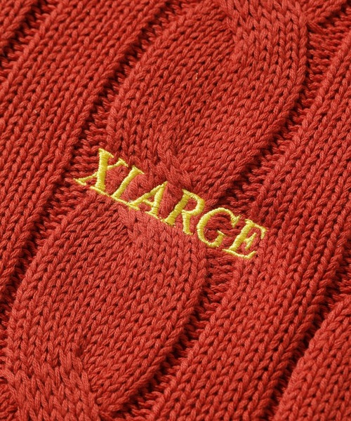 XLARGE（エクストララージ）の「CABLE KNIT VEST（ニット/セーター・メンズ・グリーン/ブラック/オレンジ・XL/L/M）」の6枚目の写真