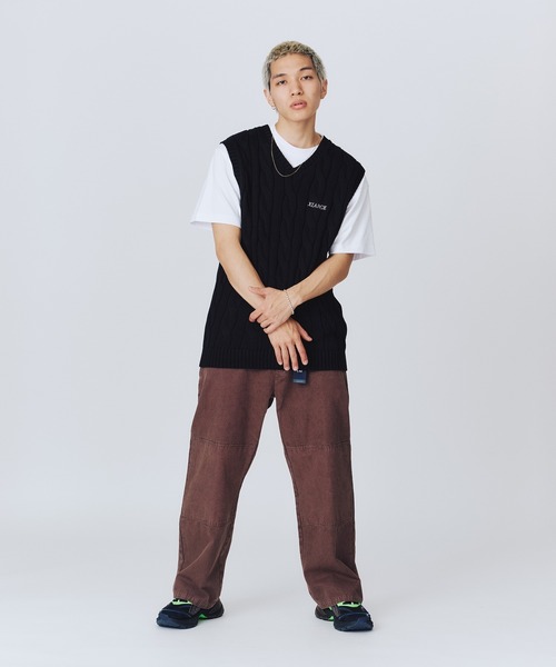 XLARGE（エクストララージ）の「CABLE KNIT VEST（ニット/セーター・メンズ・グリーン/ブラック/オレンジ・XL/L/M）」の10枚目の写真