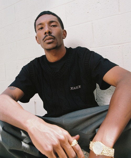 XLARGE（エクストララージ）の「CABLE KNIT VEST（ニット/セーター・メンズ・グリーン/ブラック/オレンジ・XL/L/M）」の15枚目の写真