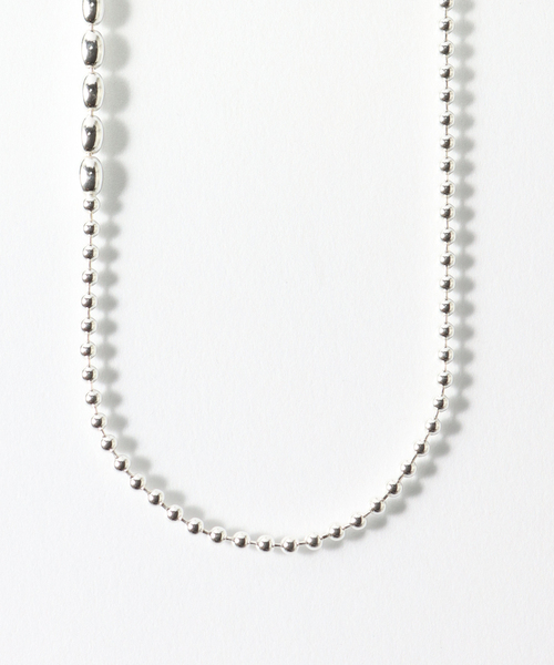 Jieda（ジエダ）の「JieDa 925 SILVER BALL NECKLACE　JIE-24W-GD05（ネックレス・メンズ・シルバー・FREE）」の3枚目の写真