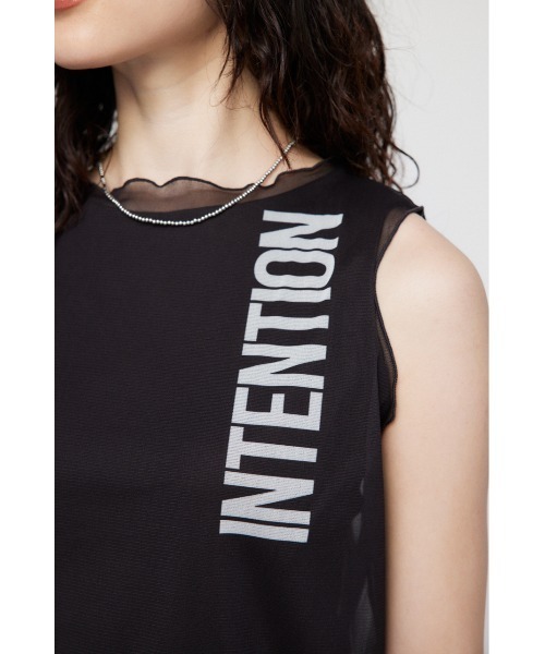 LAGUA GEM（ラグアジェム）の「SEE THROUGH PRINT タンクトップ（タンクトップ・レディース・ホワイト/ブラック/ブルー・FREE）」の4枚目の写真