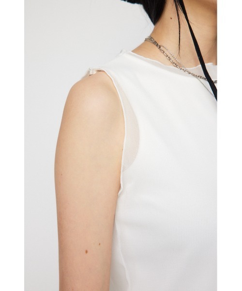 LAGUA GEM（ラグアジェム）の「SEE THROUGH PRINT タンクトップ（タンクトップ・レディース・ホワイト/ブラック/ブルー・FREE）」の7枚目の写真