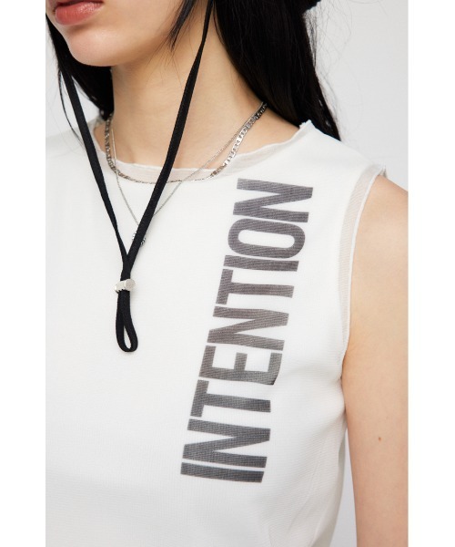 LAGUA GEM（ラグアジェム）の「SEE THROUGH PRINT タンクトップ（タンクトップ・レディース・ホワイト/ブラック/ブルー・FREE）」の6枚目の写真