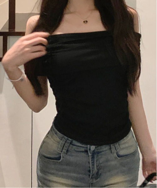 Jasmine Grandiflorum(ジャスミングランディフローラム)の「【Jasmine】オフショル半袖カットソートップス (SS)(Tシャツ/カットソー・レディース・ブラック/イエロー/ホワイト/ピンク・FREE)」の10枚目の写真