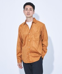 green label relaxing | 【WEB限定】JUST fit スエードライク 長袖 シャツ(シャツ/ブラウス)