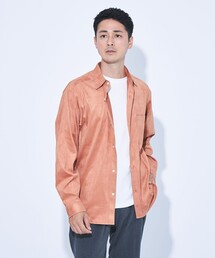 green label relaxing | 【WEB限定】JUST fit スエードライク 長袖 シャツ(シャツ/ブラウス)