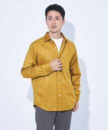 green label relaxing | 【WEB限定】JUST fit スエードライク 長袖 シャツ(シャツ/ブラウス)