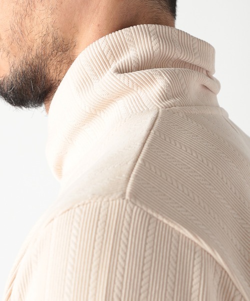 MEN'S BIGI（メンズビギ）の「シェニールジャカードプルオーバー（パーカー・メンズ・ブルー/カーキ/ブラック/ホワイト・01/02/03）」の21枚目の写真