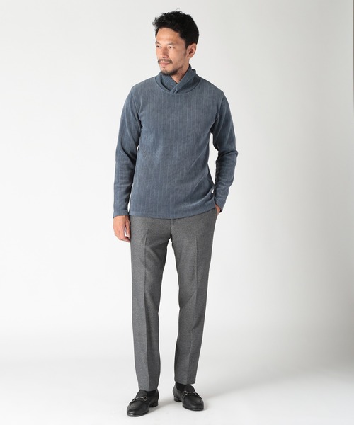 MEN'S BIGI（メンズビギ）の「シェニールジャカードプルオーバー（パーカー・メンズ・ブルー/カーキ/ブラック/ホワイト・01/02/03）」の16枚目の写真