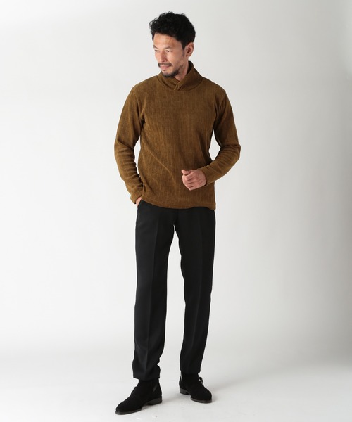 MEN'S BIGI（メンズビギ）の「シェニールジャカードプルオーバー（パーカー・メンズ・ブルー/カーキ/ブラック/ホワイト・01/02/03）」の17枚目の写真