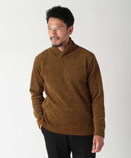 MEN'S BIGI（メンズビギ）の「シェニールジャカードプルオーバー（パーカー・メンズ・ブルー/カーキ/ブラック/ホワイト・01/02/03）」の14枚目の写真