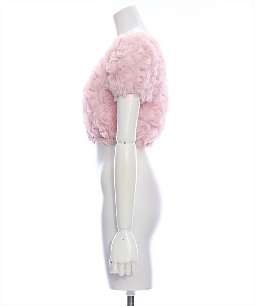 clear（クリア）の「バラモチーフ半袖カーディガン［大人 フェミニン］≪再入荷≫（カーディガン/ボレロ・レディース・ミント/ピンク/アイボリー・F）」の11枚目の写真