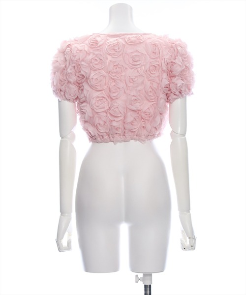 clear（クリア）の「バラモチーフ半袖カーディガン［大人 フェミニン］≪再入荷≫（カーディガン/ボレロ・レディース・ミント/ピンク/アイボリー・F）」の13枚目の写真