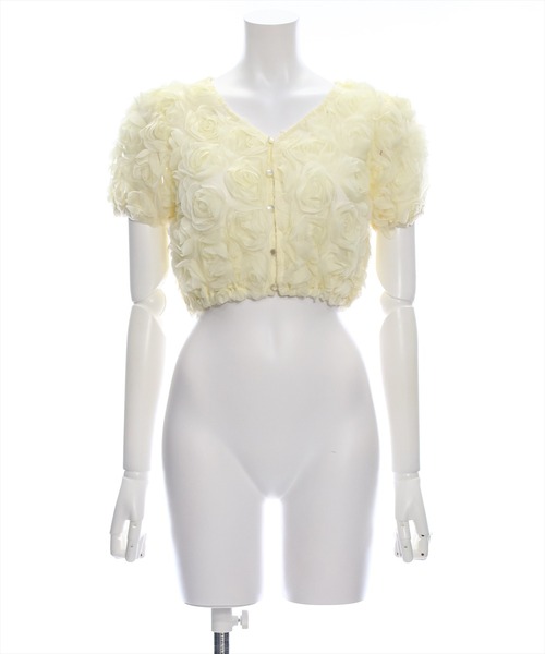 clear（クリア）の「バラモチーフ半袖カーディガン［大人 フェミニン］≪再入荷≫（カーディガン/ボレロ・レディース・ミント/ピンク/アイボリー・F）」の18枚目の写真