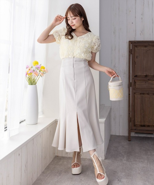 clear（クリア）の「バラモチーフ半袖カーディガン［大人 フェミニン］≪再入荷≫（カーディガン/ボレロ・レディース・ミント/ピンク/アイボリー・F）」の9枚目の写真