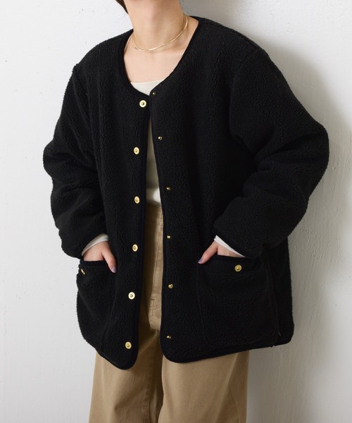 TAION(タイオン)の「TAION別注コラボ/リバーシブルダウンコート(その他アウター・レディース・ブラック/オフホワイト・FREE)」の2枚目の写真