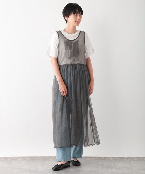 LEPSIM(レプシィム)の「2WAYラメレイヤードワンピース 137967(ワンピース・レディース・ブラック/チャコールグレー/ライトブルー・FREE)」の3枚目の写真