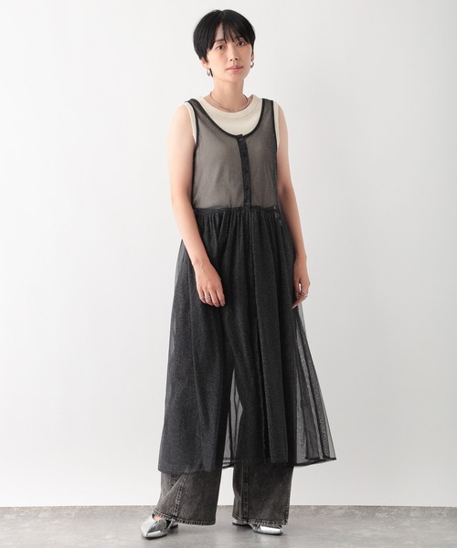 LEPSIM(レプシィム)の「2WAYラメレイヤードワンピース 137967(ワンピース・レディース・ブラック/チャコールグレー/ライトブルー・FREE)」の5枚目の写真
