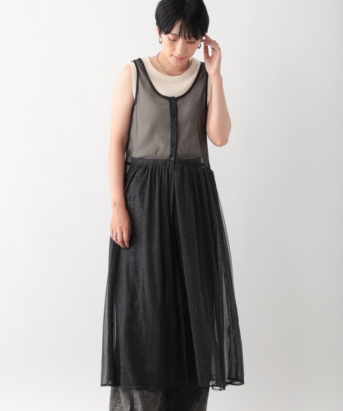 LEPSIM(レプシィム)の「2WAYラメレイヤードワンピース 137967(ワンピース・レディース・ブラック/チャコールグレー/ライトブルー・FREE)」の8枚目の写真