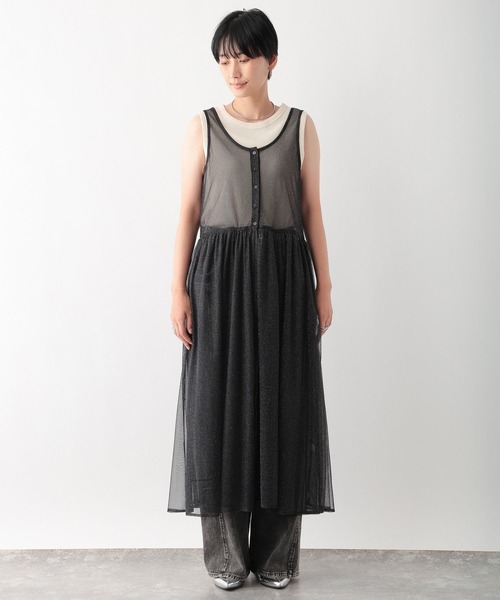 LEPSIM(レプシィム)の「2WAYラメレイヤードワンピース 137967(ワンピース・レディース・ブラック/チャコールグレー/ライトブルー・FREE)」の19枚目の写真