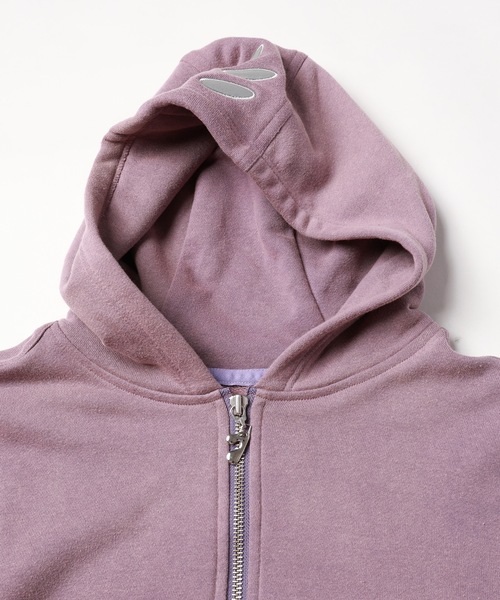 JIEDA（ジエダ）の「CIRCLE REFLECTOR ZIP HOODIE（パーカー・メンズ・ヘザーグレー/ブラック/パープル・1/2）」の18枚目の写真