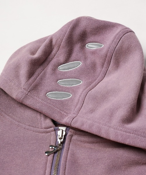 JIEDA（ジエダ）の「CIRCLE REFLECTOR ZIP HOODIE（パーカー・メンズ・ヘザーグレー/ブラック/パープル・1/2）」の15枚目の写真