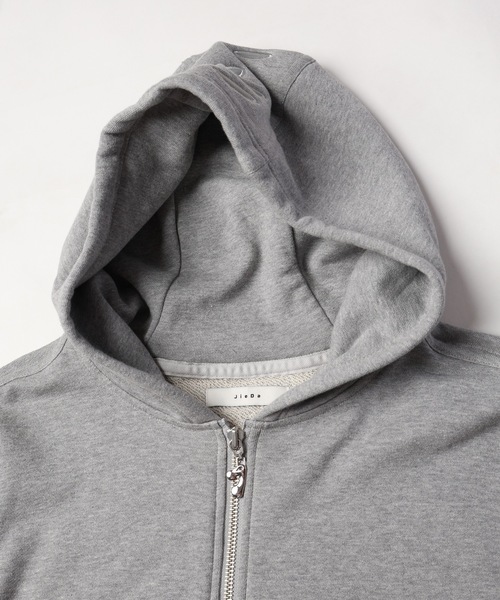 JIEDA（ジエダ）の「CIRCLE REFLECTOR ZIP HOODIE（パーカー・メンズ・ヘザーグレー/ブラック/パープル・1/2）」の13枚目の写真