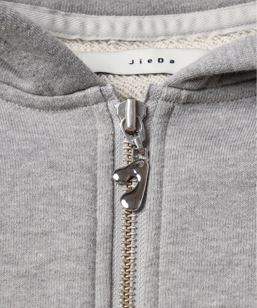 JIEDA（ジエダ）の「CIRCLE REFLECTOR ZIP HOODIE（パーカー・メンズ・ヘザーグレー/ブラック/パープル・1/2）」の12枚目の写真