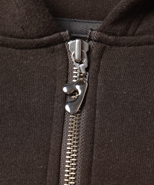 JIEDA（ジエダ）の「CIRCLE REFLECTOR ZIP HOODIE（パーカー・メンズ・ヘザーグレー/ブラック/パープル・1/2）」の7枚目の写真