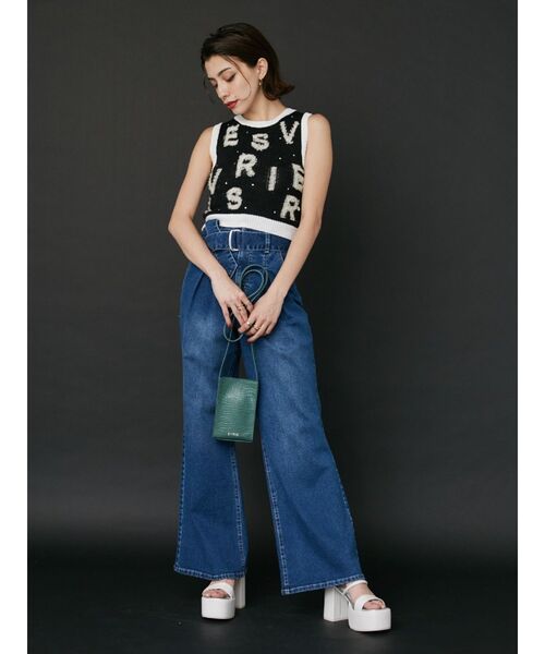 EVRIS(エヴリス)の「デニムオールインワン(つなぎ/オールインワン・レディース・インディゴブルー/ライトブルー・MEDIUM/SMALL)」の9枚目の写真