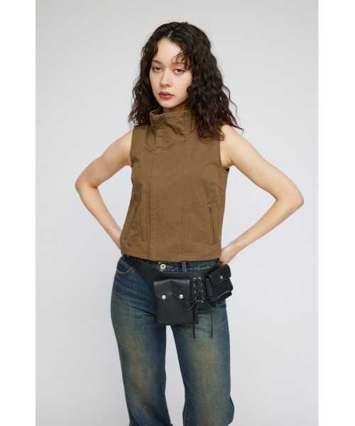 LAGUA GEM(ラグアジェム)の「MILITARY ZIP ベスト(ベスト・レディース・チャコールグレー/バーガンディー/カーキ・FREE)」の19枚目の写真