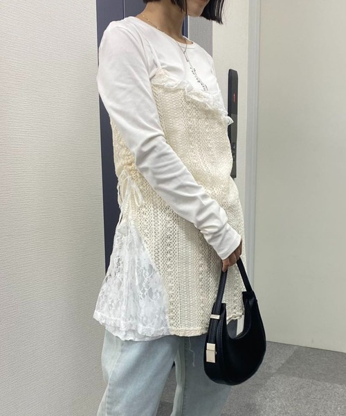 mebole（メボレ）の「ウエストマークレイヤードキャミワンピース（ワンピース・レディース・アイボリー・FREE）」の9枚目の写真