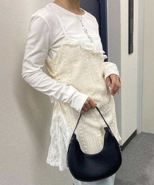 mebole（メボレ）の「ウエストマークレイヤードキャミワンピース（ワンピース・レディース・アイボリー・FREE）」の3枚目の写真