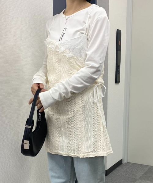 mebole（メボレ）の「ウエストマークレイヤードキャミワンピース（ワンピース・レディース・アイボリー・FREE）」の5枚目の写真