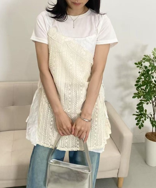 mebole（メボレ）の「ウエストマークレイヤードキャミワンピース（ワンピース・レディース・アイボリー・FREE）」の17枚目の写真