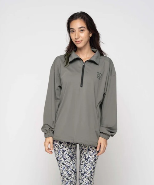 ROXY(ロキシー)の「FEELING COZY/ロキシーハーフジップスウェットトレーナー(スウェット・レディース・チャコールグレー/ブラック・LARGE/MEDIUM/SMALL)」の2枚目の写真