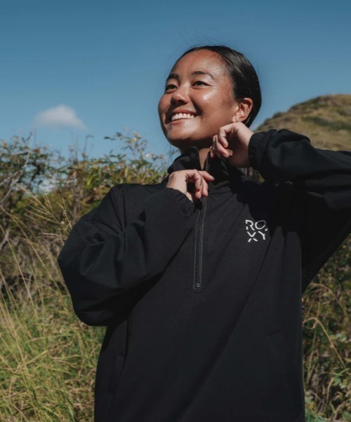 ROXY(ロキシー)の「FEELING COZY/ロキシーハーフジップスウェットトレーナー(スウェット・レディース・チャコールグレー/ブラック・LARGE/MEDIUM/SMALL)」の4枚目の写真