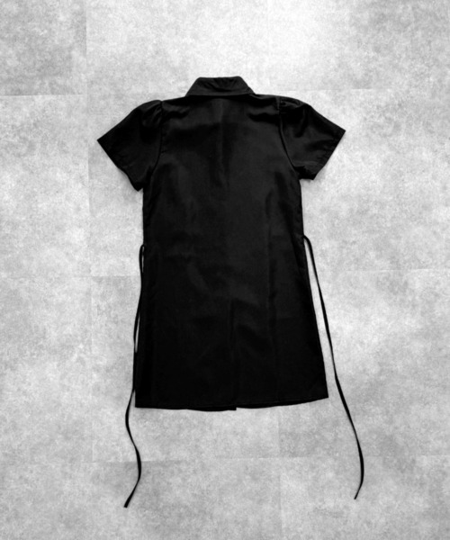 LVEU.（ラブユ.）の「【LVEU.】ミニシャツワンピース / ワンピース ワンピ シャツ ミニ ミニワンピ 半袖 ブラック ネイビー ZOZOTOWN限定（シャツワンピース・レディース・ネイビー/ブラック・FREE）」の4枚目の写真