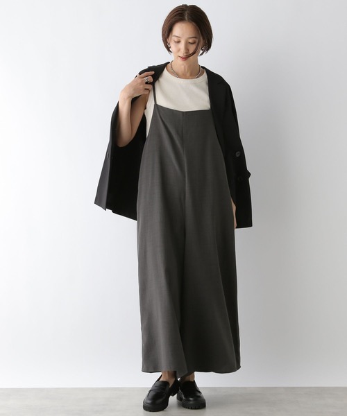 LEPSIM（レプシィム）の「スカーチョサロペット2　140805（その他パンツ・レディース・ブラック/チャコールグレー・FREE）」の2枚目の写真