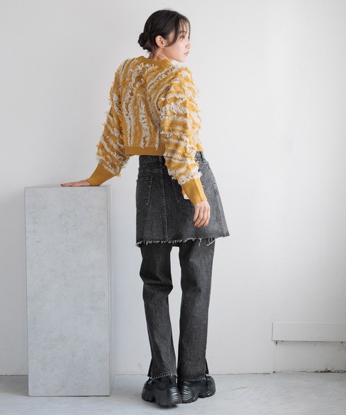 LOWRYS FARM（ローリーズファーム）の「フリンジドルマンニットロング
