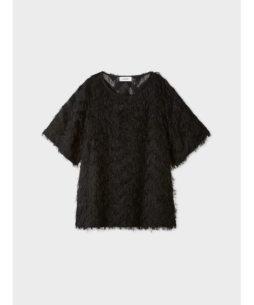 MIESROHE カットジャガード　トップス　黒 カットジャガードトップス（Tシャツ/カットソー）｜MIESROHE