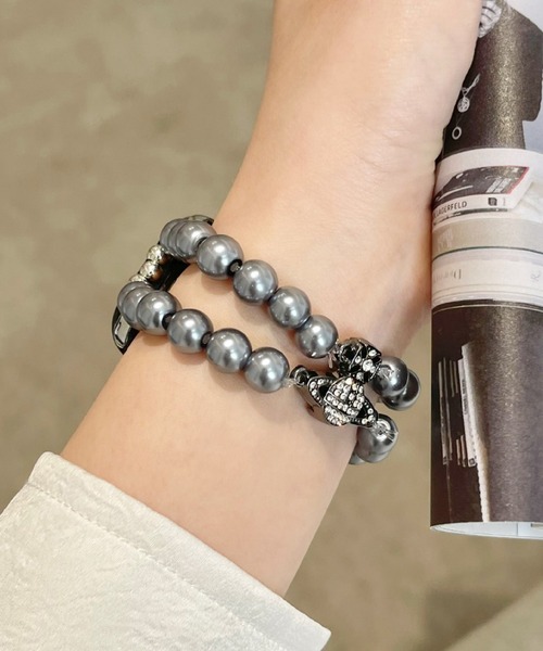 LUON(ルオン)の「LUON / Apple Watch Band / マグネット パール アップルウォッチ バンド(デジタル腕時計・レディース・ブラック/ホワイト・A/B)」の8枚目の写真