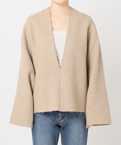 プラージュ　Plage　リアム　R’IAM　シルエットブラウス　ウール　Ｖネック プラージュ Plage 《追加》R'IAM シルエット ブラウス