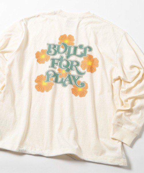 KELTY(ケルティ)の「【KELTY】Vintage Flower Design L/S T-shirt KE24213104(Tシャツ/カットソー・レディース・アイボリー/ブラック/レッド系2・L/M)」の1枚目の写真