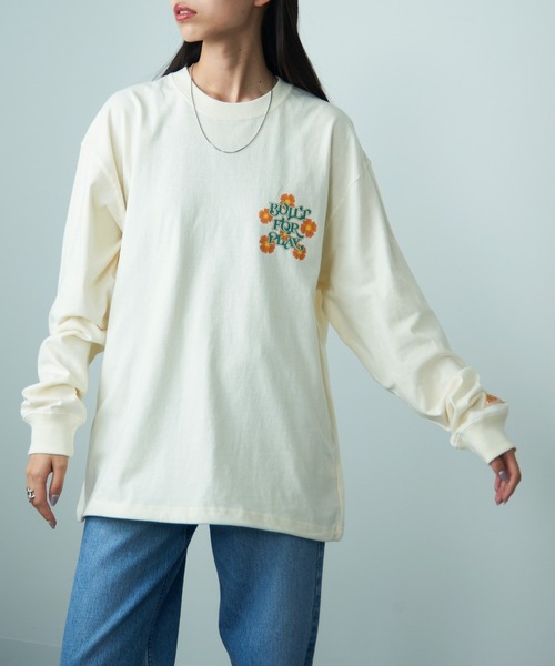 KELTY(ケルティ)の「【KELTY】Vintage Flower Design L/S T-shirt KE24213104(Tシャツ/カットソー・レディース・アイボリー/ブラック/レッド系2・L/M)」の19枚目の写真