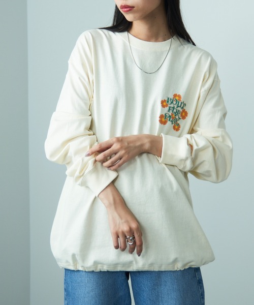 KELTY(ケルティ)の「【KELTY】Vintage Flower Design L/S T-shirt KE24213104(Tシャツ/カットソー・レディース・アイボリー/ブラック/レッド系2・L/M)」の21枚目の写真